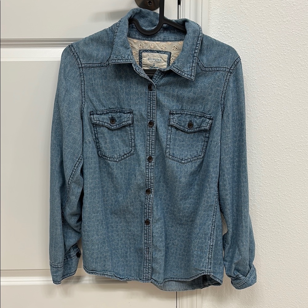 Sonoma Blue Denim Button-Up Shirt